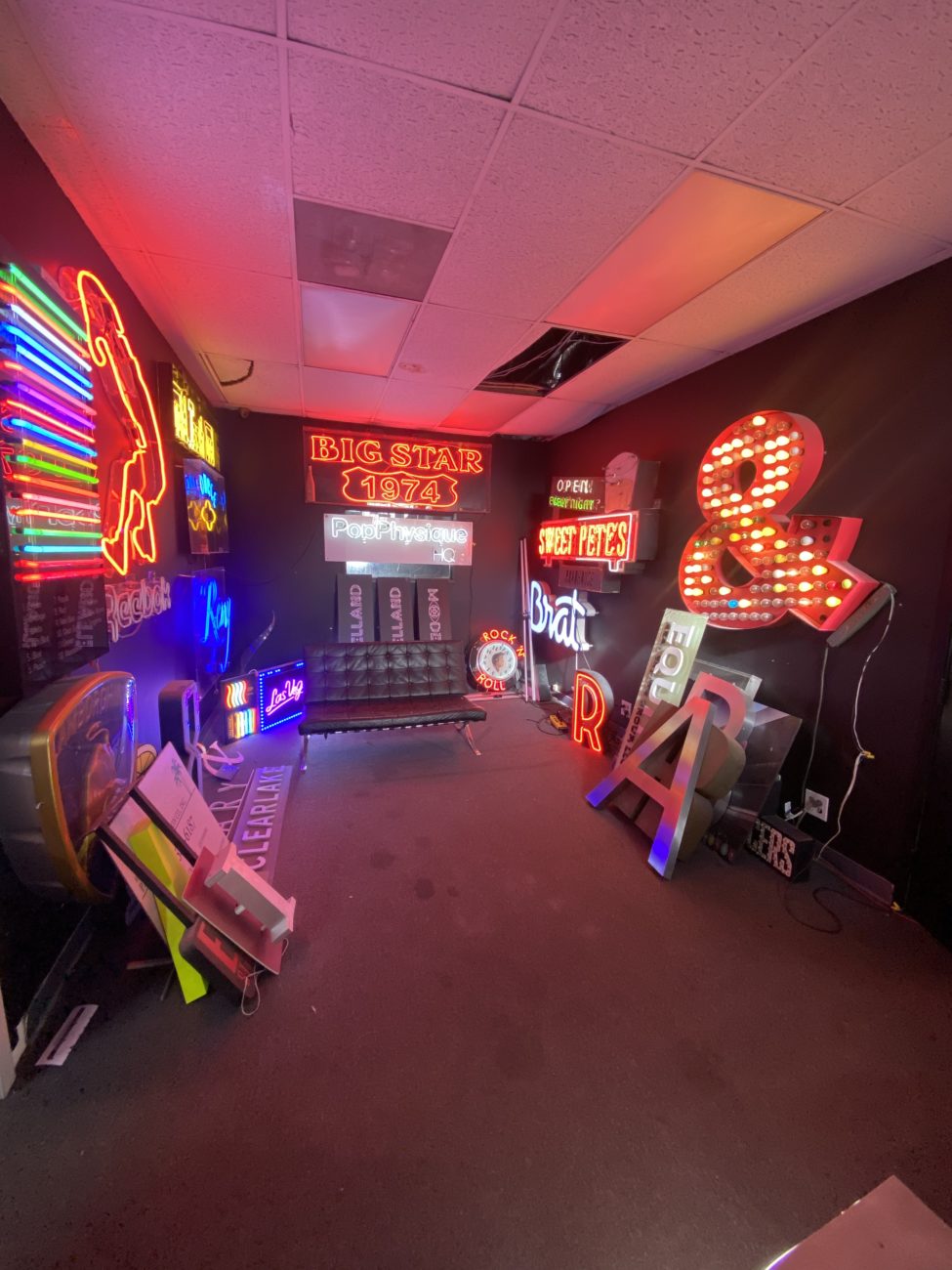neon and dimensional signage at Signmakers, LA
