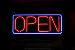 A,Neon,Open,Sign,Commonly,Seen,In,Businesses.