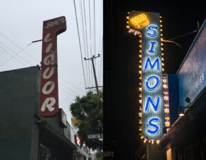 simon light up business sign